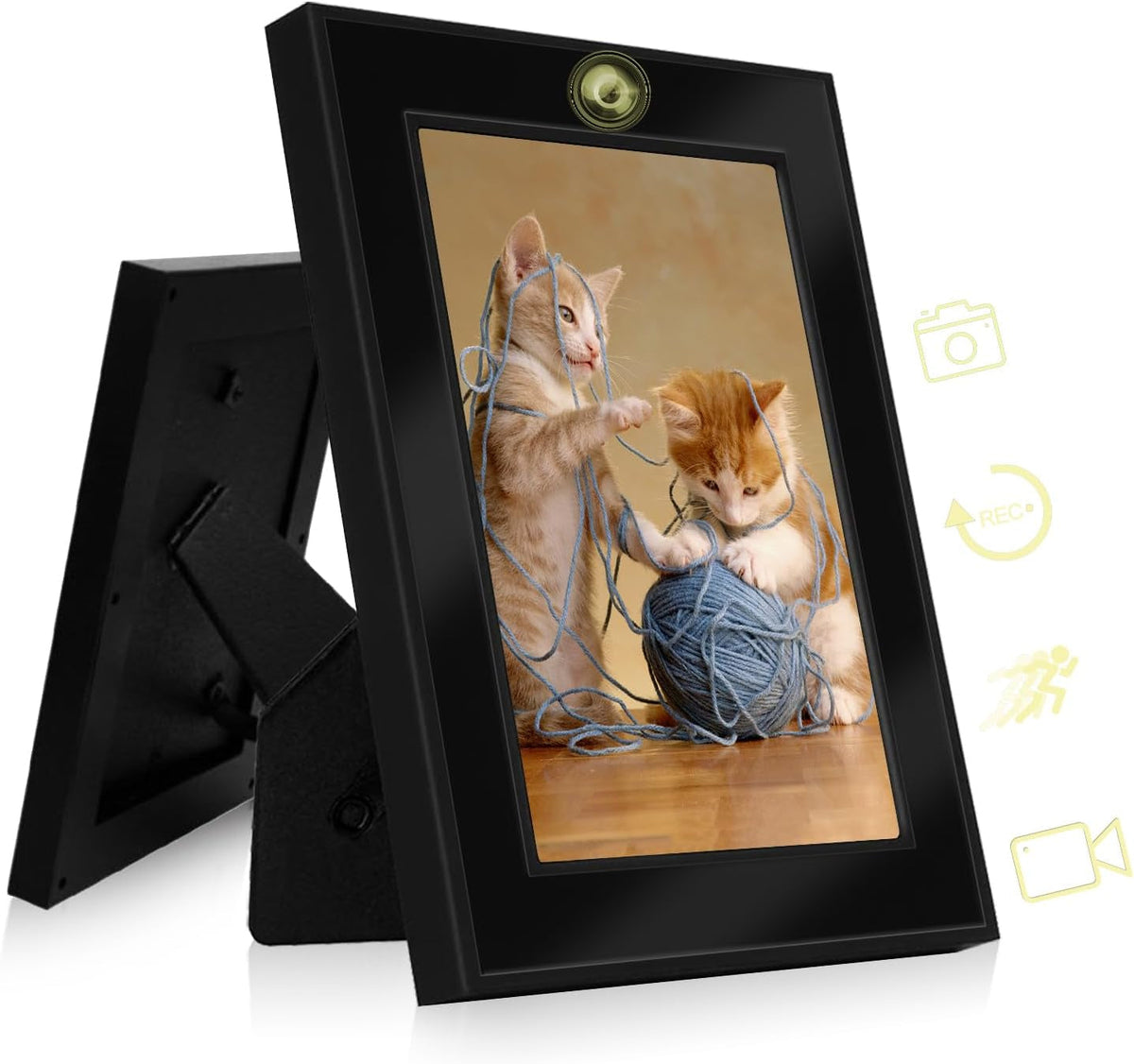 2024 hidden camera photo frame with 1080P full HD, discreet nanny cam design, and no audio.