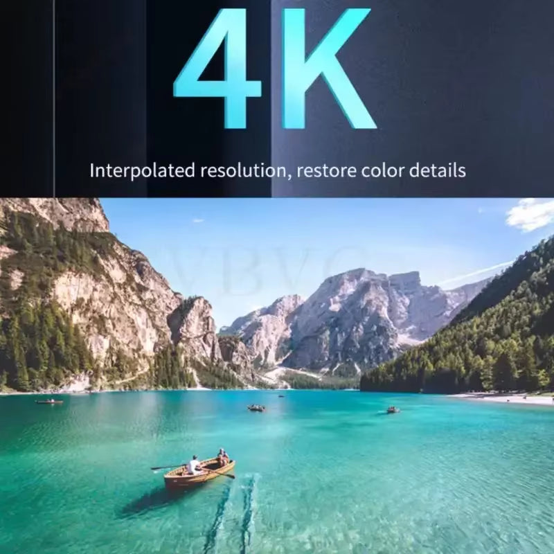 4K 1080P HD Mini Camera showcasing vivid color details of a scenic mountain landscape.