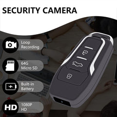 1080P small nanny camera with motion detection, 64GB memory, and built-in battery for security.