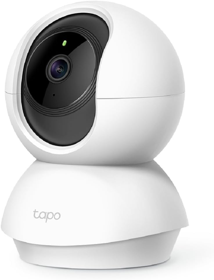 Tapo C200 Pan/Tilt Security Camera with motion detection, 1080p resolution, night vision, and two-way audio.