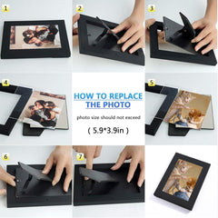 Photo replacement tutorial for 2024 hidden camera photo frame, discreet security nanny camera.