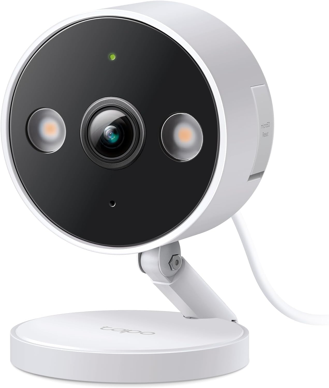 2K QHD indoor/outdoor security camera with color night vision and AI detection.