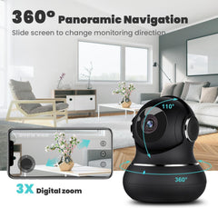 2K Indoor Security Camera, 367° Cameras for Home Security Indoor with Smart Vision, Total Precision – Your 360° Indoor Guardian.

Elevate your home security and monitoring experience with the 2K Indoor Security Camera. Designed for comfonCamera2K Indoor Security Camera 367° Cameras