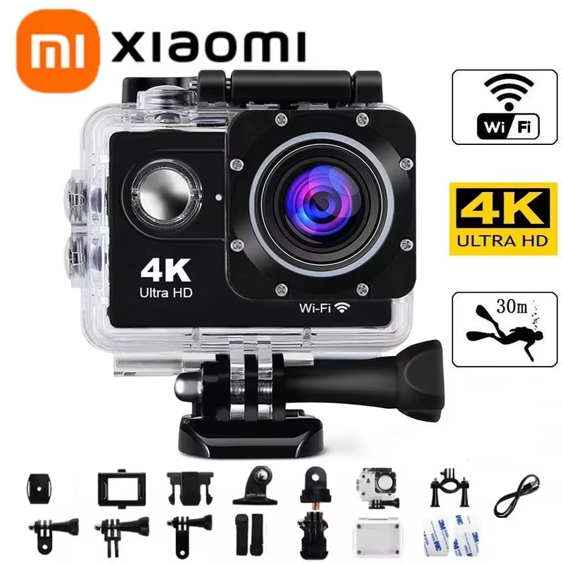 Xiaomi Action Camera Ultra HD 4K/30Fps WiFi, waterproof up to 30m, ideal for sports and vlogging.