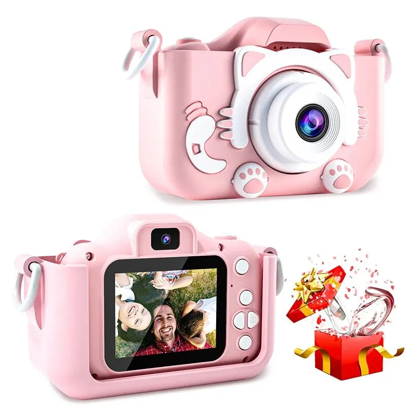 1080P HD kids digital camera with silicone case, perfect gift for toddlers.