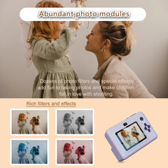 Portable kids camera with instant print features, photo filters, and special effects; perfect for young photographers.