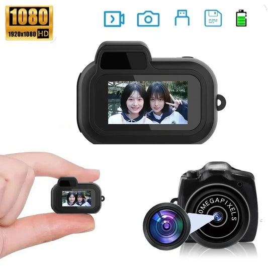 64GB Mini Camera with Key Chain, HD Portable Video Recorder, Black, 1080P Display