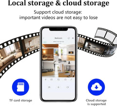 Local and cloud storage options for Mini Spy Camera 1080P Indoor Hidden Camera.