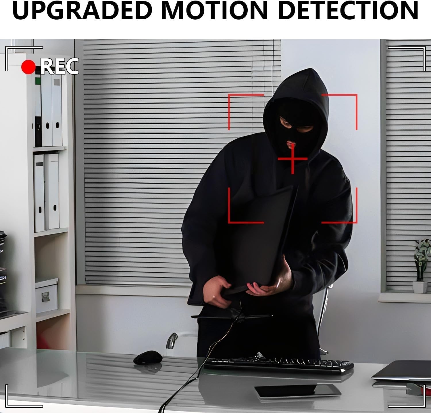 1080P small nanny camera demonstrating upgraded motion detection for security purposes.